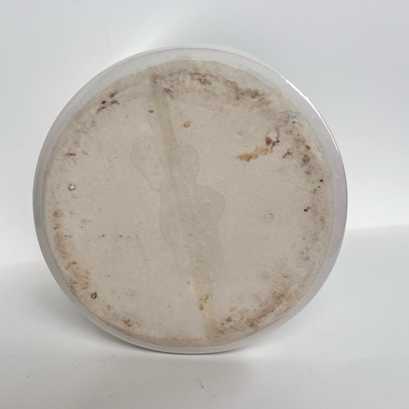 Vintage Crock Wooden Spoons Utensils Blue Cream - Picture 3 of 6